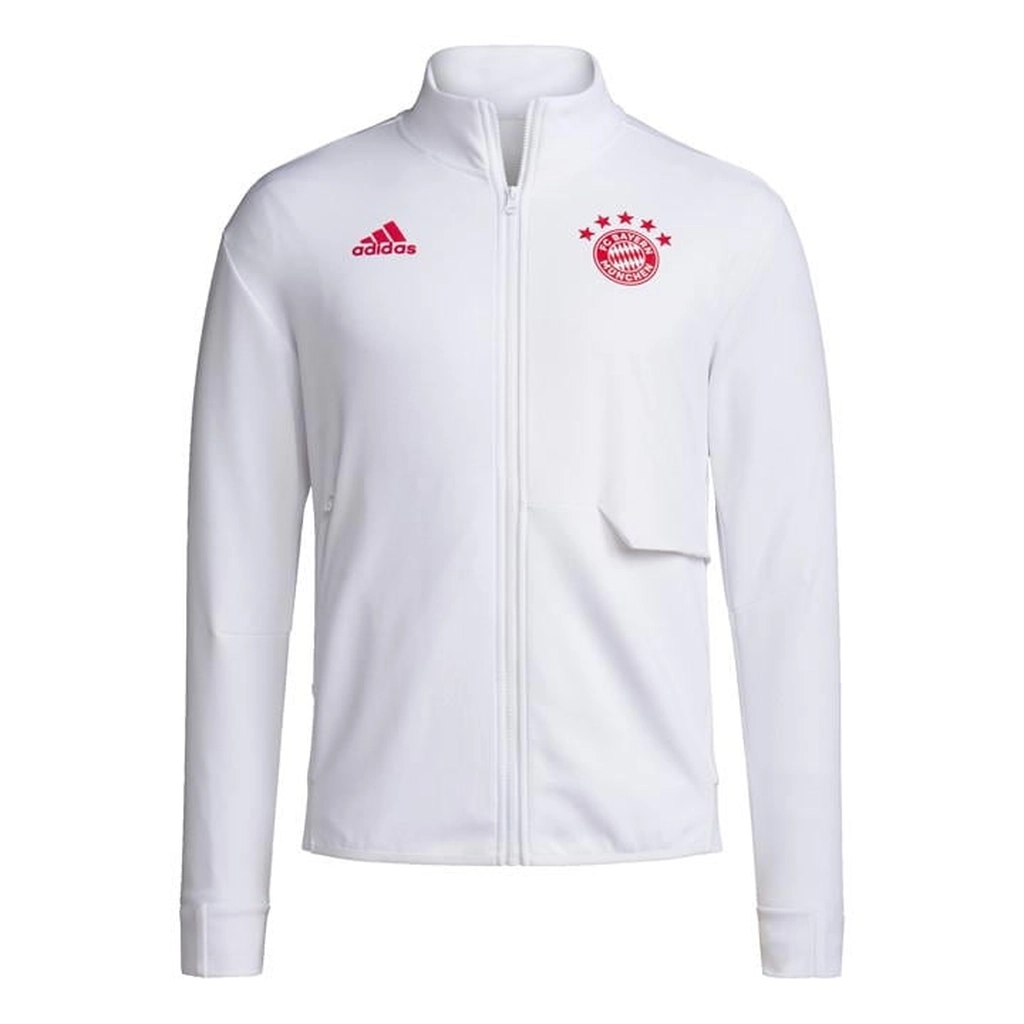Adidas Originals Bayern Munich Anthem Jacket Tracksuit 2022 2023 Top Mens - White